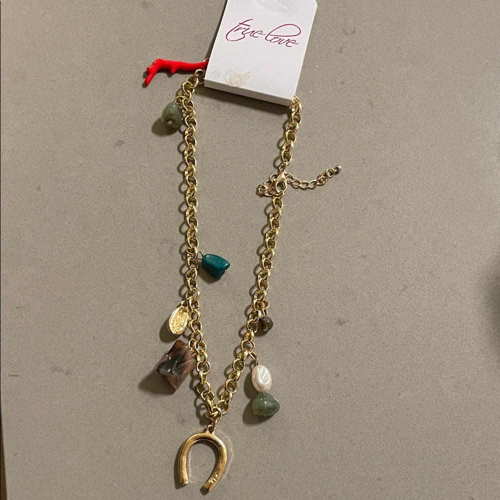 Charm Necklace with stones